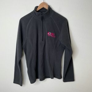 Clique Army 10 Miler 1/4 Zip Fleece Gray Pink Running Race DC DMV